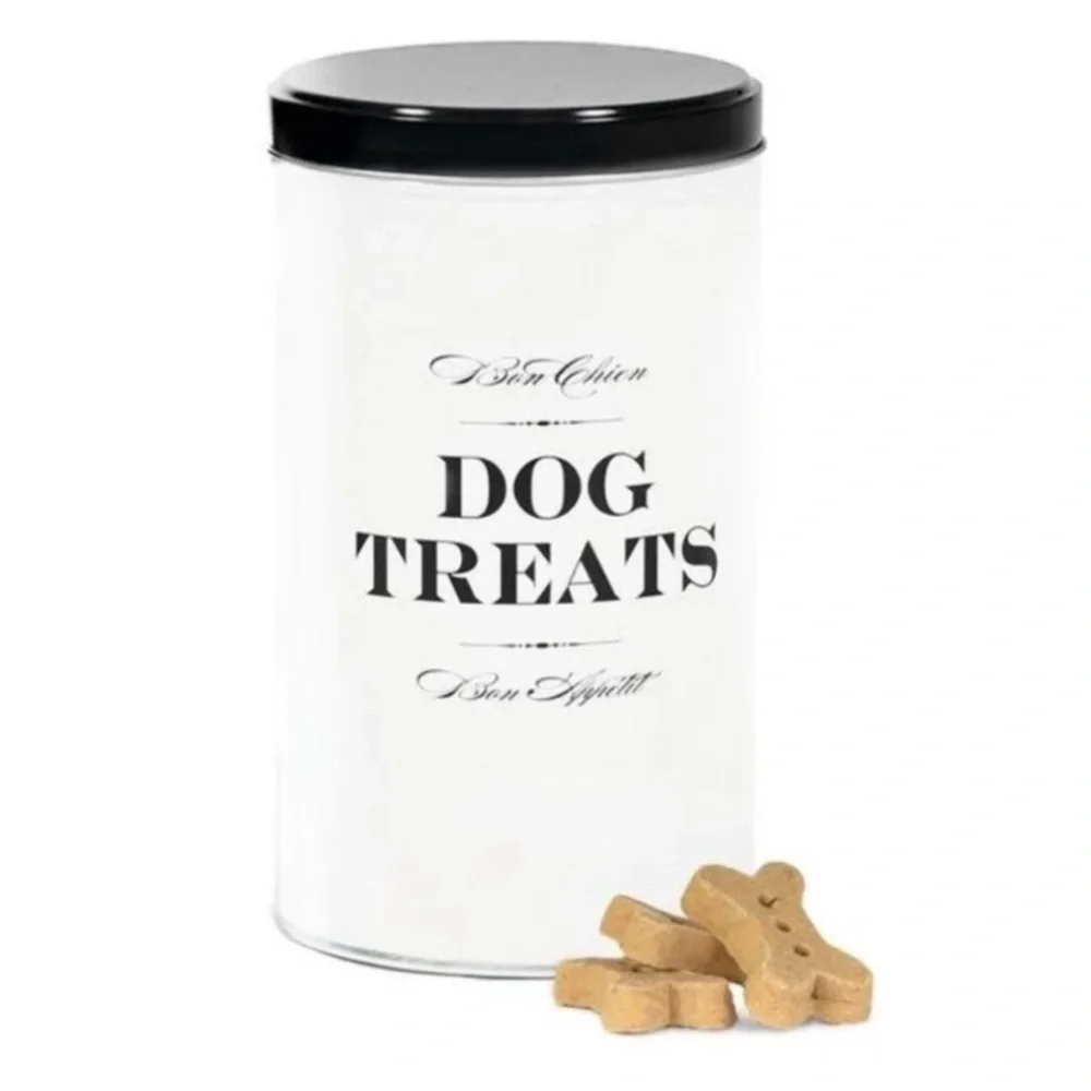 GIFT SET Dog Treats Canister & Puppy Love Book Dog Lover Kitchen Decor Bundle